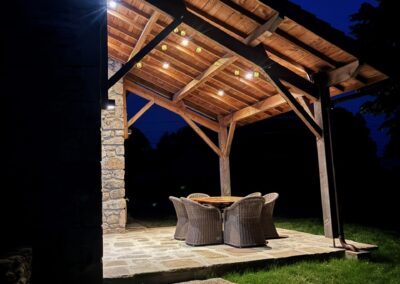 Terrasse de nuit - Grand angle